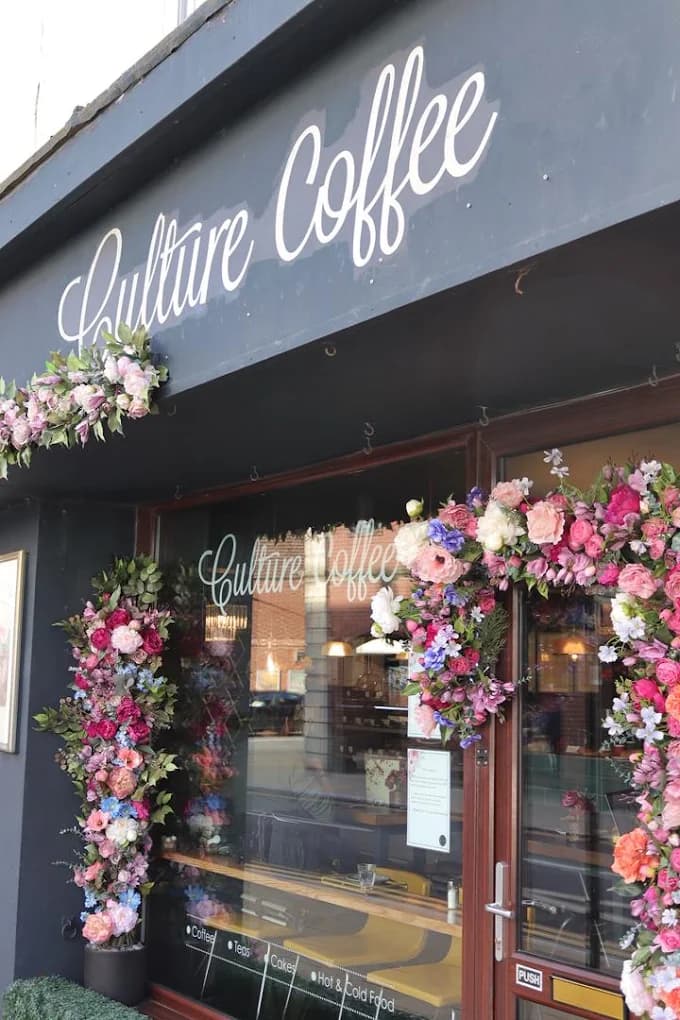 The entrance to Culture Coffee on Fisherton Street, the Salisbury check-in point